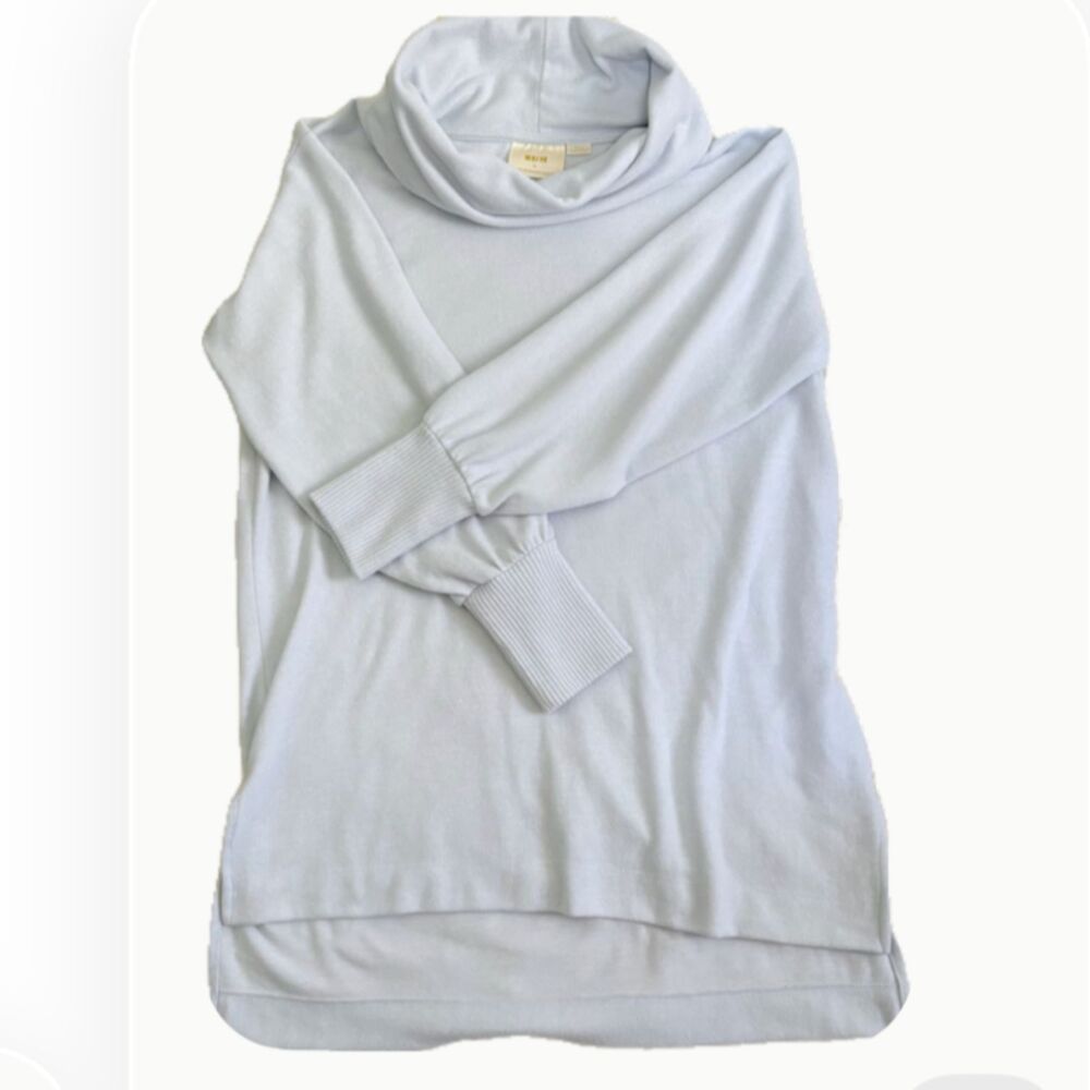 Maeve Anthropologie Light Blue Cowl Neck Tunic Sweater M